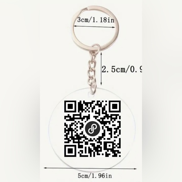 Custom QR code keychain / key fob / key ring - Picture 6 of 7